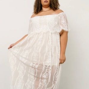 Gorgeous Baltic Born white lace boho maxi dress, plus size (3X) NWT, never worn!